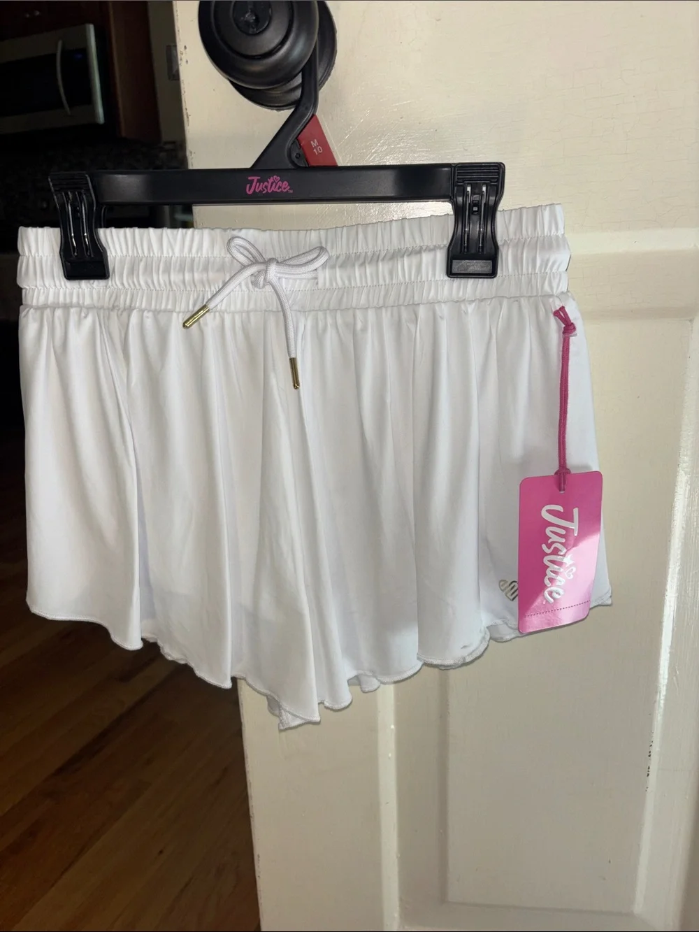 Justice white shorts